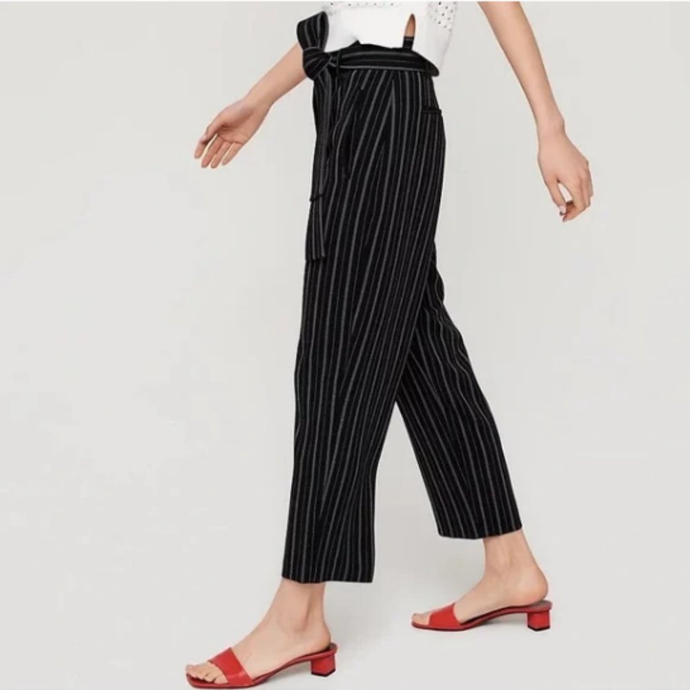 Pantalon Wilfred Jallade - Taille 0, Coupe Cropped Haute Taille, Tissu Crêpe Bleu, Neuf Sans étiquette
